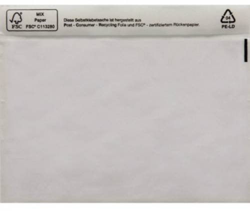 HEAD Dokumententasche DIN C5 Transparent mit Selbstklebung 250St.