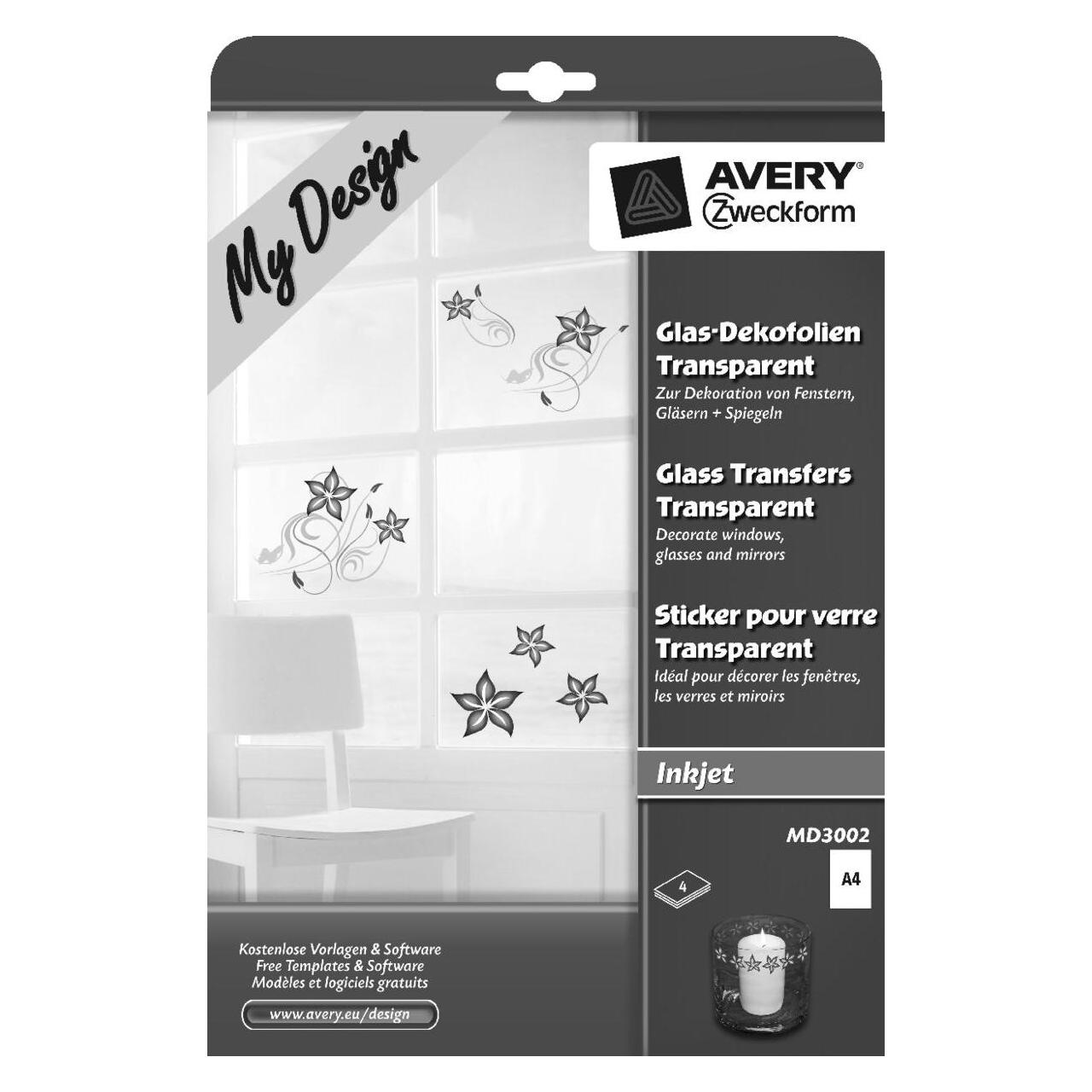 Avery Glas-Dekofolie (29.70 x 21 cm) (MD3002)