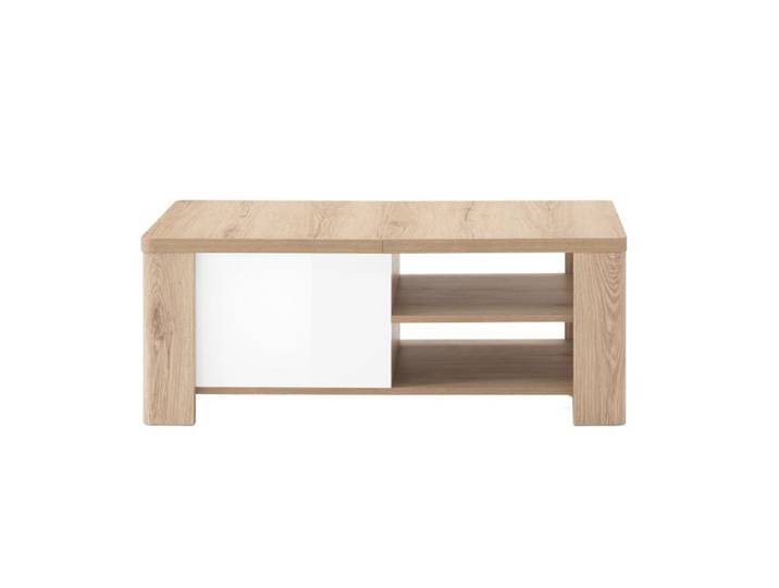 Table basse PALAZZO imitation chêne/ blanc