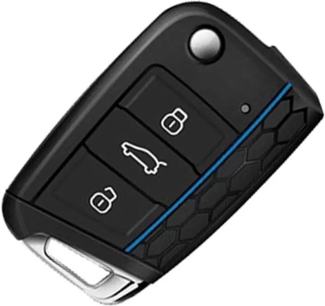 INF Silikon Schlüsselschutzhülle kompatibel mit VW Golf 7 - Wabenmuster Soft Schutzhülle Schwarz