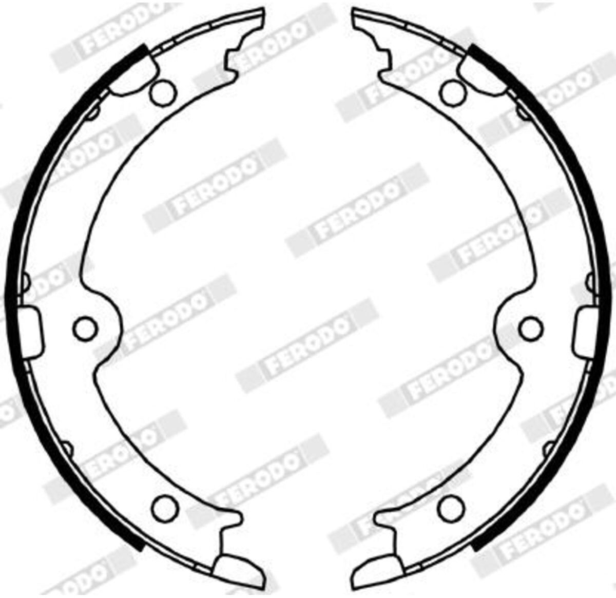 Bremsbackensatz, Feststellbremse FERODO FSB4066