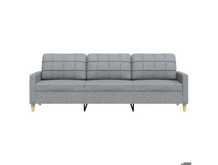Sofa DOUBLE Doux - MONANA - Canapé à 3 places - montage simple - Gris clair 210 cm Tissu 226x77x80cm @1622706