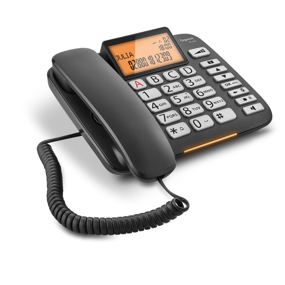 Gigaset DL580 Analoges Telefon (Schwarz) S30350-S216-B101