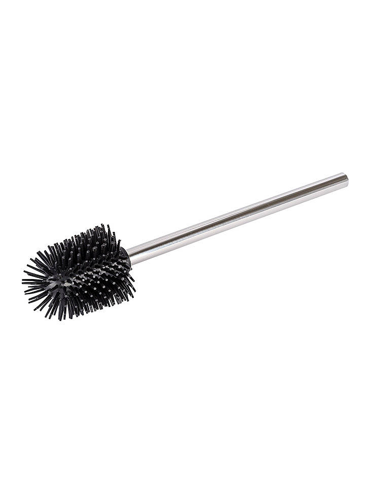 Wenko Silikon-WC-Bürste in Schwarz/ Silber - (H)35 cm - onesize