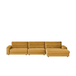 Ecksofa Samt  Scarlatti ¦ gelb ¦ Maße (cm): B: 416 H: 83 T: 205.0