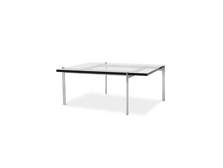 Table basse PY61 - Carrée en verre 12 mm Acier
