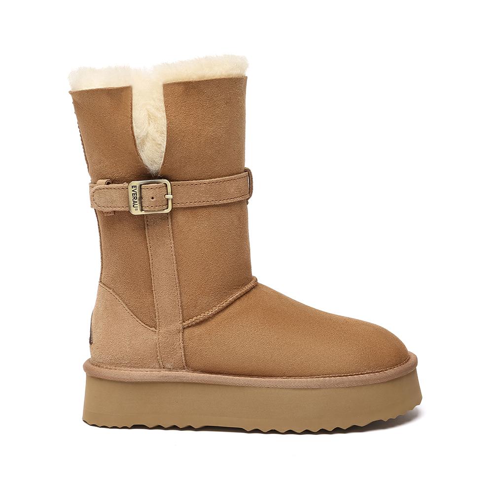 EVER AU Australien Damen Pinsel 3-Wege Stil Plattform Stiefeletten
