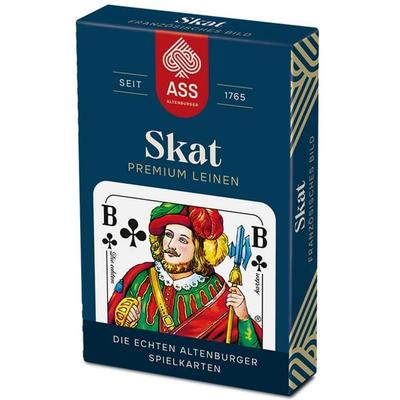 ASS - Skat Premium Leinen, französisches Bild in Faltschachtel