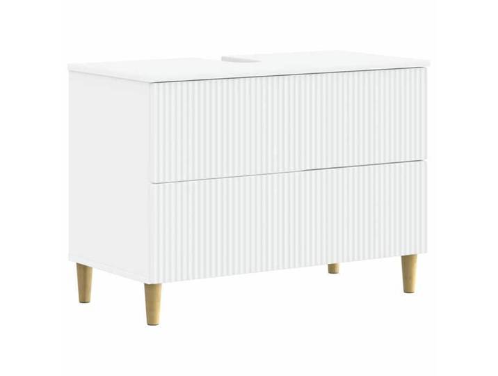 Elégance - Chic Cabinet de lavabo moderne - Meuble sous Lavabo de Salle de Bain ARNHEM - Blanc - 82x41x59cm_0395595