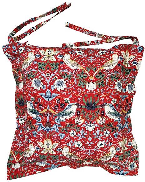 William Morris Strawberry Thief Red Oxford Seat Pad