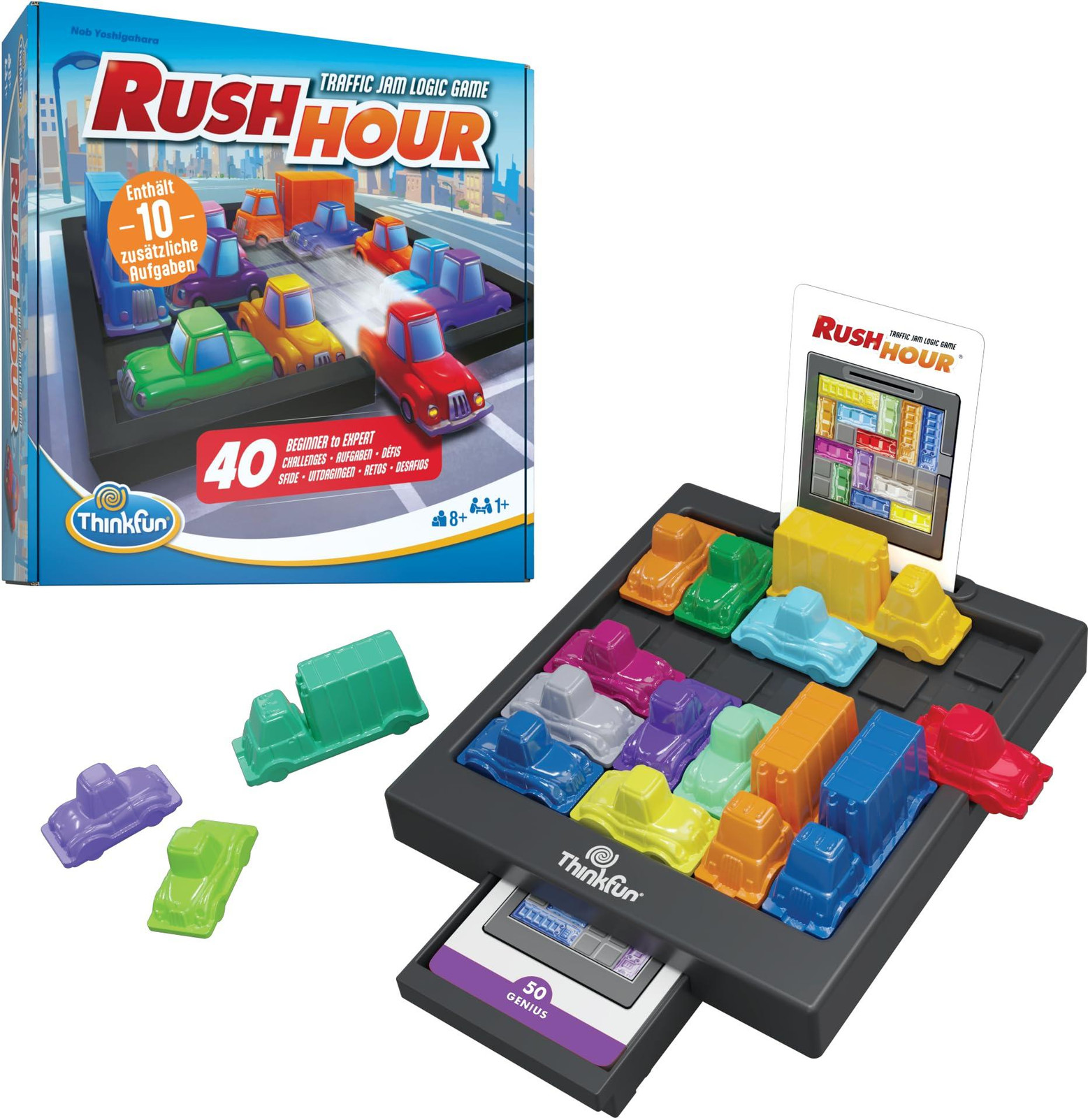 ThinkFun Rush Hour logicaspel voor kinderen en volwassenen, speciale editie