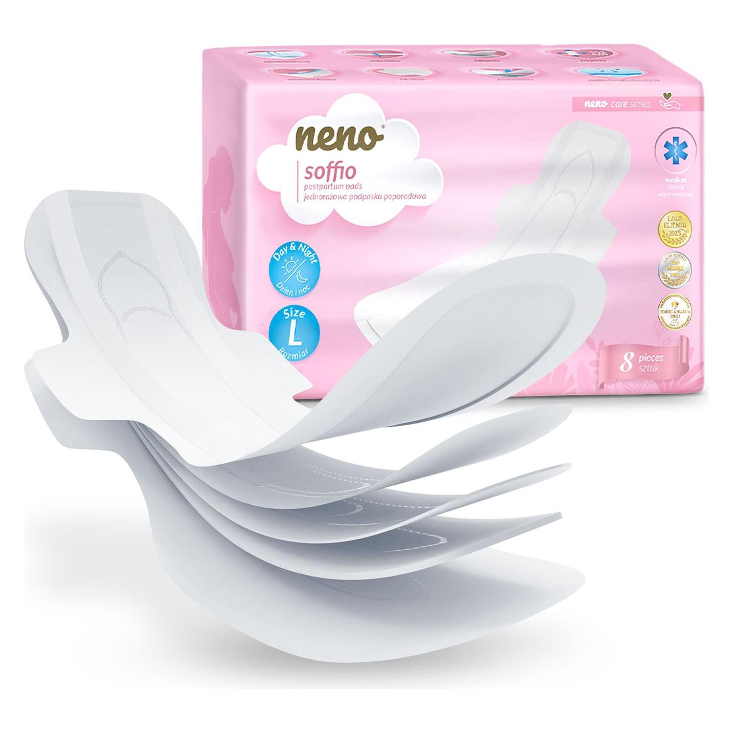 Neno Soffio Disposable Postpartum Pads, 8 Pieces (NEN-MAM-HIG007)