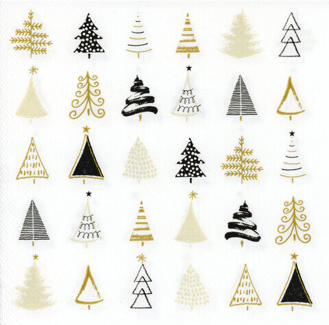 Papierservietten "Weihnachtsbäume", 33 x 33 cm, 20 Stück