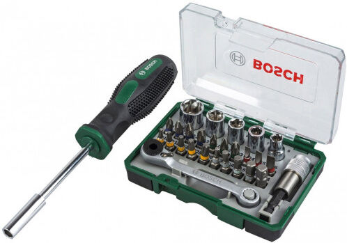 Bosch Kit 27 pieces, assortiment d&amp;#039;embouts de vissage et tournevis manuel 2607017331