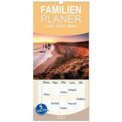 Familienplaner 2027 - Land. Licht. Meer. mit 5 Spalten (Wandkalender, 21 x 45 cm) CALVENDO