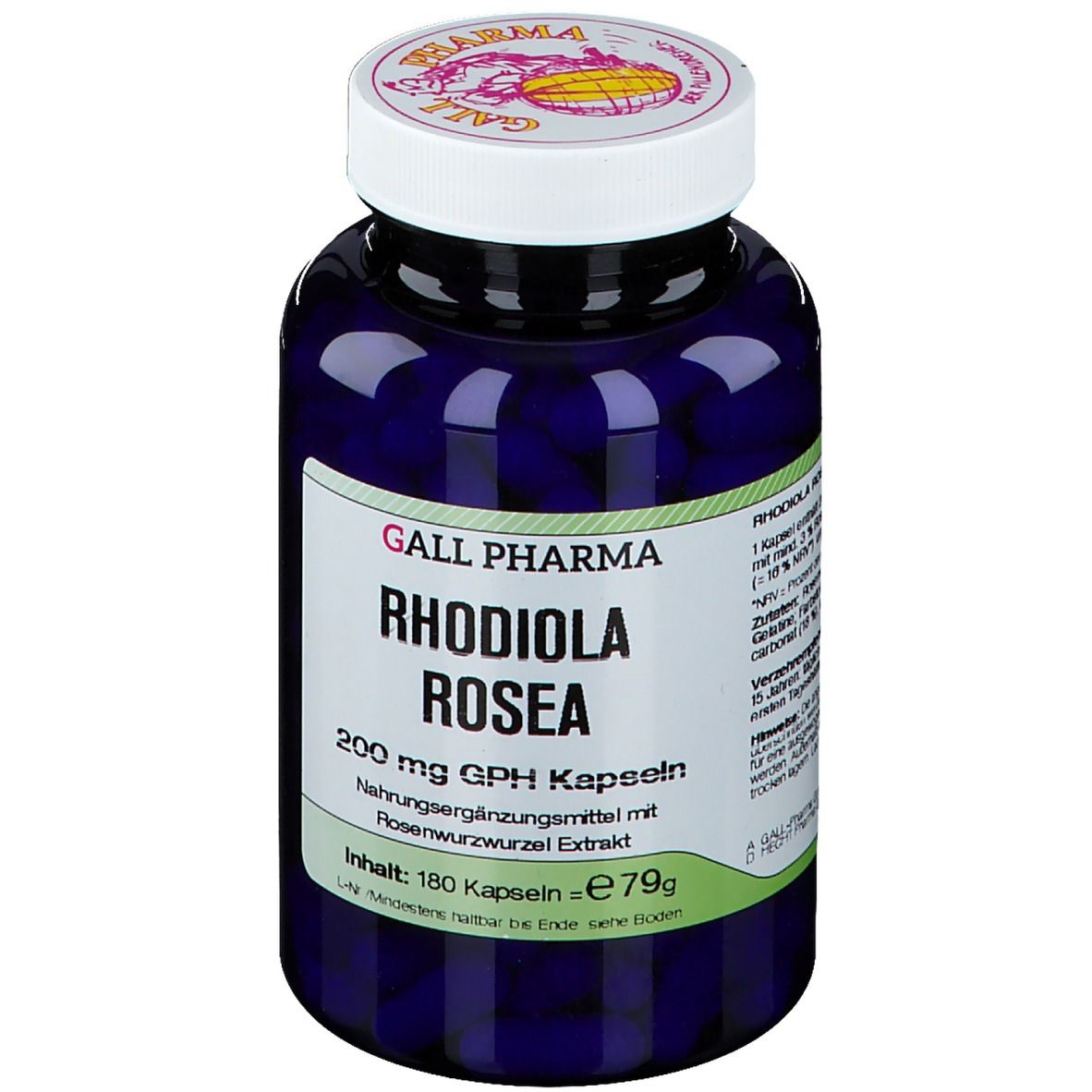 Rhodiola Rosea 200 mg GPH Kapseln 180 St