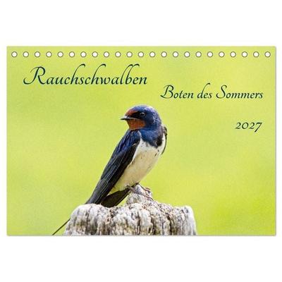 Rauchschwalben - Boten des Sommers (Tischkalender 2027 DIN A5 quer), CALVENDO Monatskalender