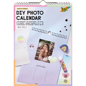 Folia Fotokalender DIY, Shades Of Rainbow, jahresunabhängig, zum Selbstgestalten, mehrfarbig, A4