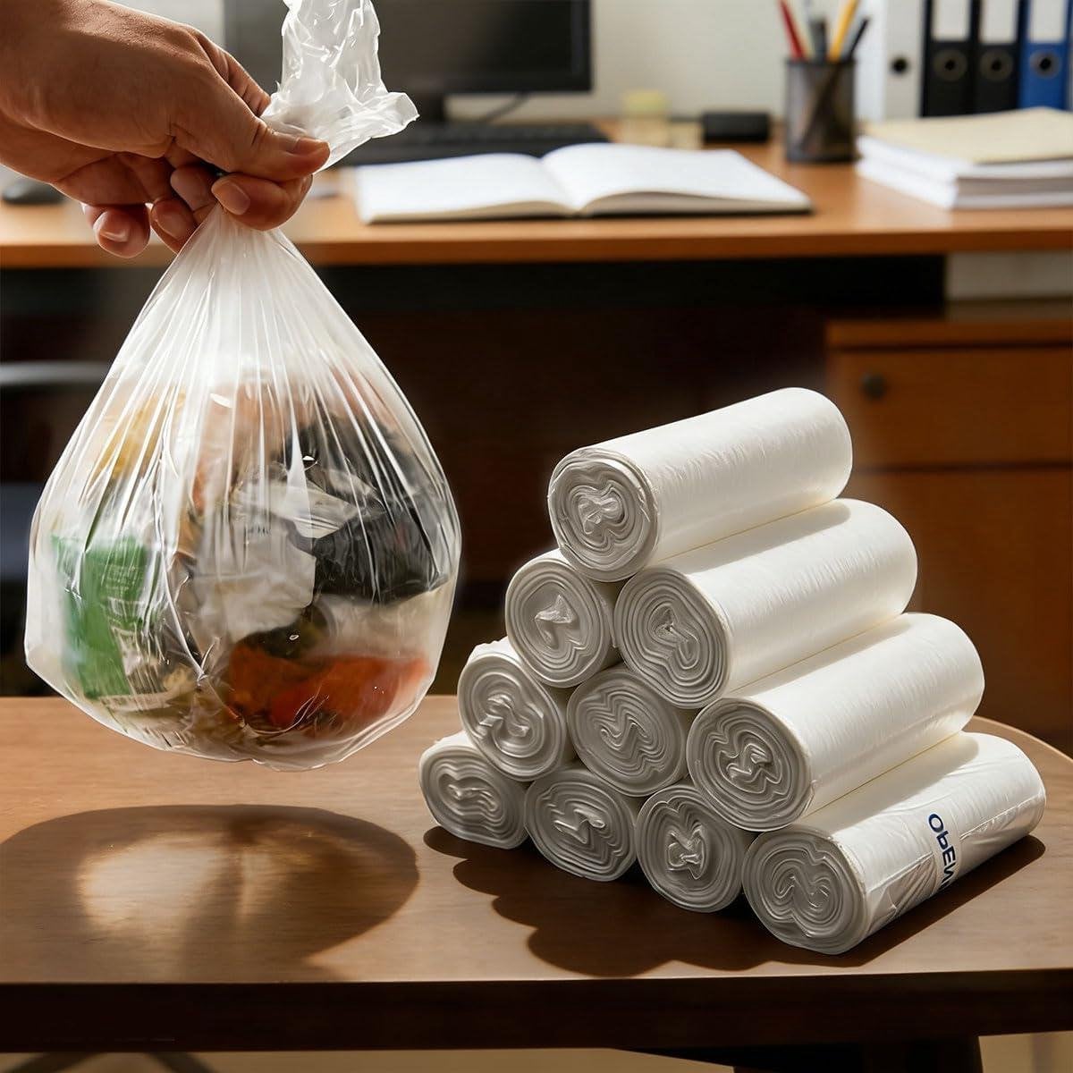 10 Rollen Witte Vuilniszakken voor Huishoudelijk Afval