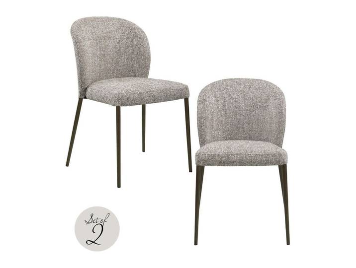 Esszimmerstuhl Stacker earth tweed im 2er-Set, stapelbar, Polyester