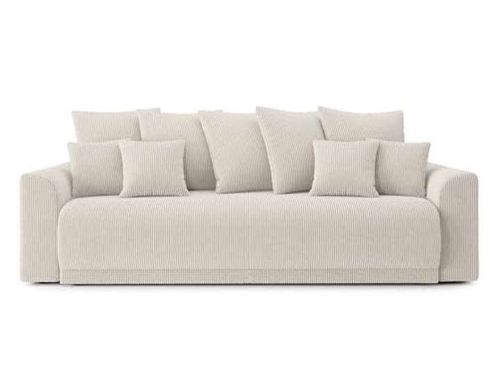 BAÏTA Sofa rechts, ausziehbar, Nova 3-Sitzer, aus Cordstoff, Beige
