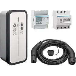 Hager XEV1K22T2SEMCC witty solar Set mit Energiemanagement Controller flow, Netzzähler und Ladekabel