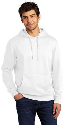 District DT6100 V.I.T. Fleece Hoodie in White size 4XL   Cotton/Polyester Blend