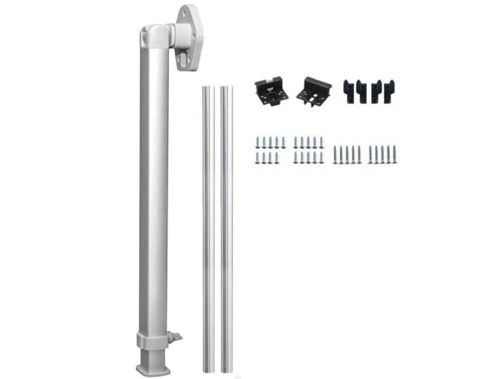 PSNKLMM 20-30 Zoll Teleskopierbare Aluminiumbeine Mit 2 Gleitschienen Verstellbares Wohnmobil-Tischbein-Set, klappbare Tischstütze for Wohnmobil-Anhänger(WHITE)