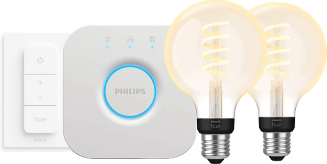 Philips Hue Filament White Ambiance Globe LED Startpakket 2-Pack