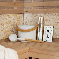 HOME DELUXE Saunazubehör MIYU Weiß - Komplett Set
