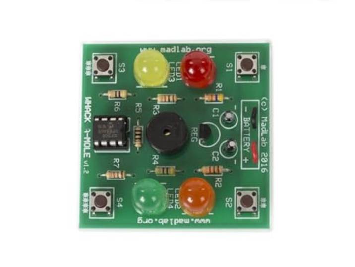 Whadda Soldeerkit, DIY, Madlab electronic kit, Whack A Mole, mollen meppen, test je reflexen en geheugen, leerzaam en leuk