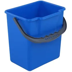 Putzeimer für Reinigungswagen Bayersan Eimer 6 L blau stabiler Griff aus Kunststoff