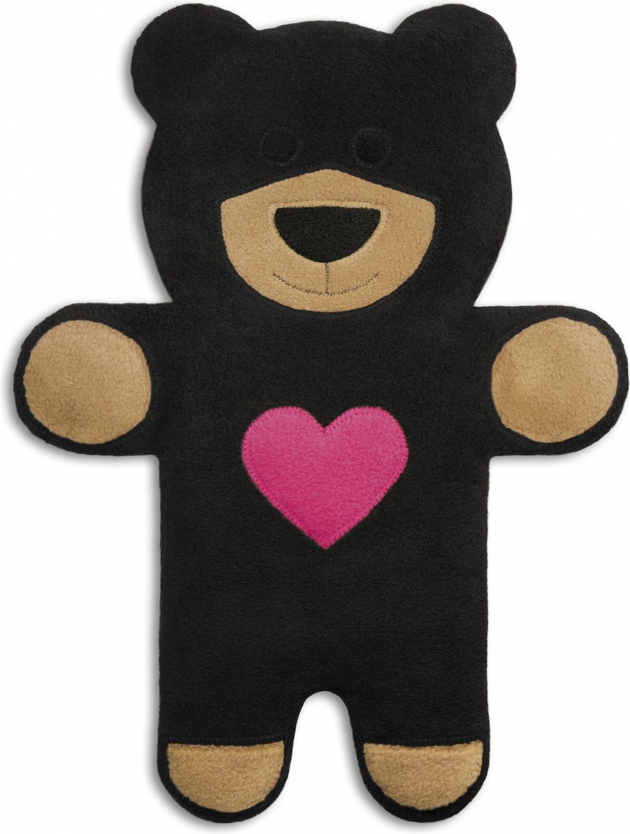 Leschi Warmtekussen Teddy Beer - Zwart voor volwassenen