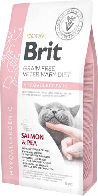 Brit Ração Veterinária Hipoalergênica para Gatos 5kg