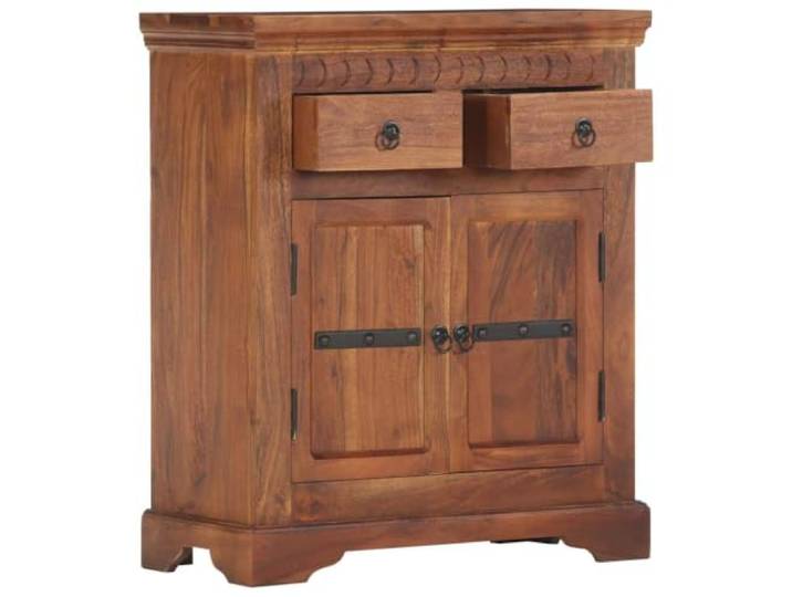 PUGYNBK Sideboard aus massivem Akazienholz, 63 x 30 x 75 cm Einzigartige Maserung, robuste Oberfläche, großer Raum, zeitloser Stil, keine Montage, zufällige Lieferung