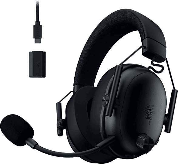 Auriculares gaming - Razer BlackShark V3, Circumaurales, Bluetooth, 70h Autonomía, Micrófono, Negro