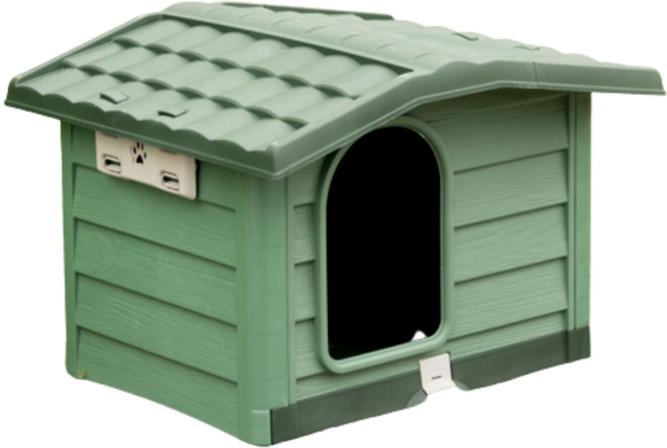 Bama Pet Cuccia per Cani da Esterno Bungalow Verde Pet Grande