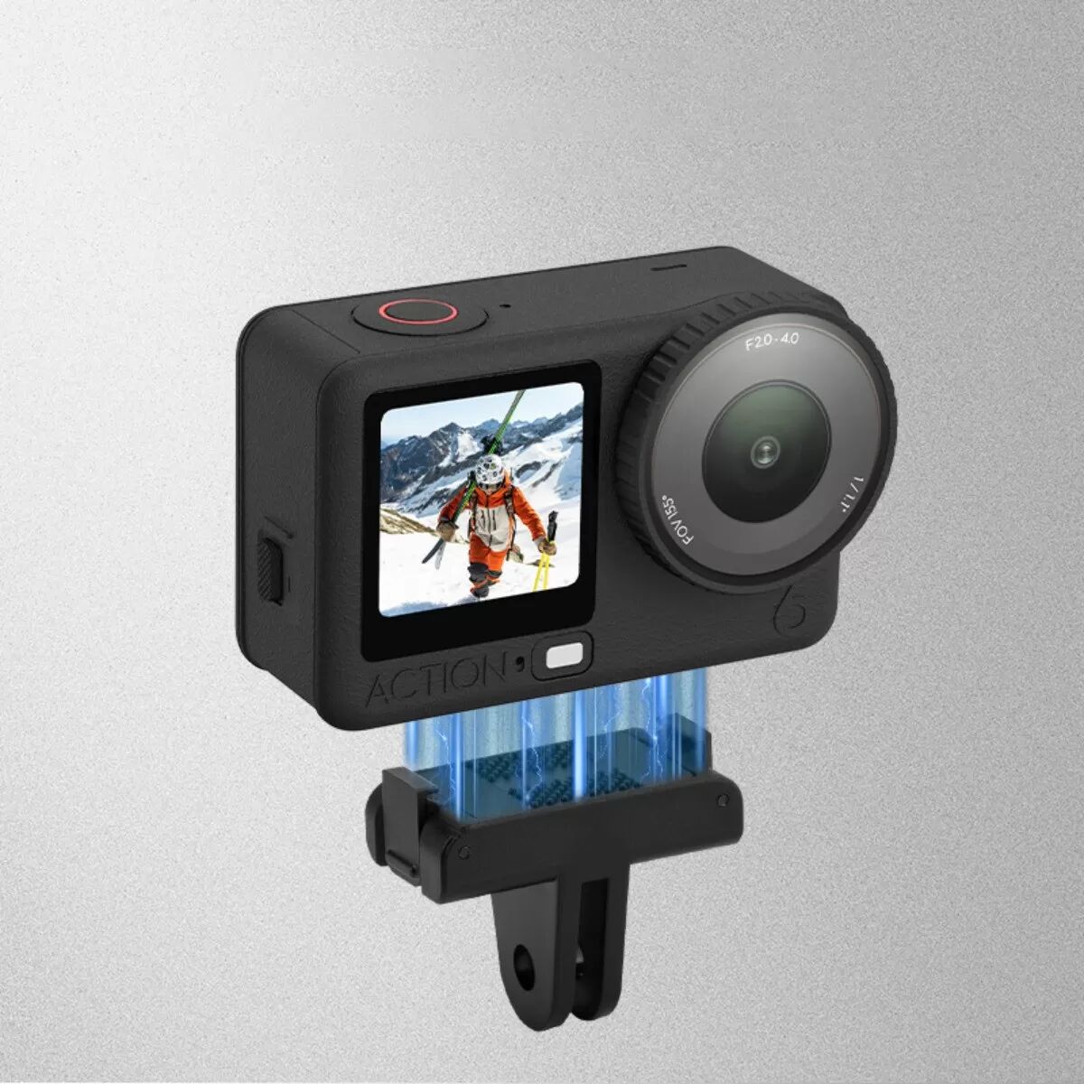 INF Magnetische Schnellwechsel-Basis kompatibel mit DJI Osmo Action 6/Nano — Zwei-Klaue Dual-Fix Kamerahalterung mit
