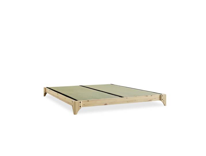 Lit en pin massif naturel avec sommier 160x200 + tatami