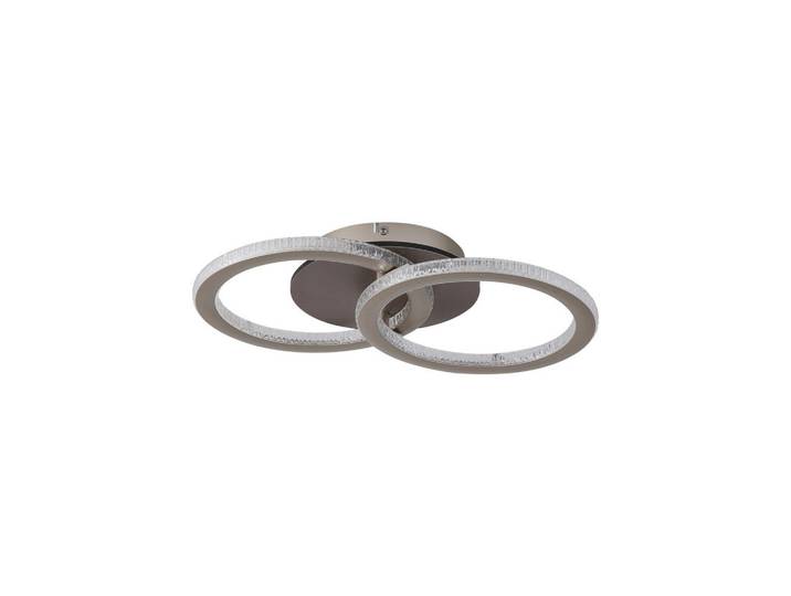 Deckenleuchte Specs, Weiß, Champagner, Mokka, Metall, Kunststoff, 42.5x7.5x25 cm, Europäischer Sicherheitsstandard, Lampen & Leuchten, Innenbeleuchtung, Deckenleuchten, Deckenleuchten