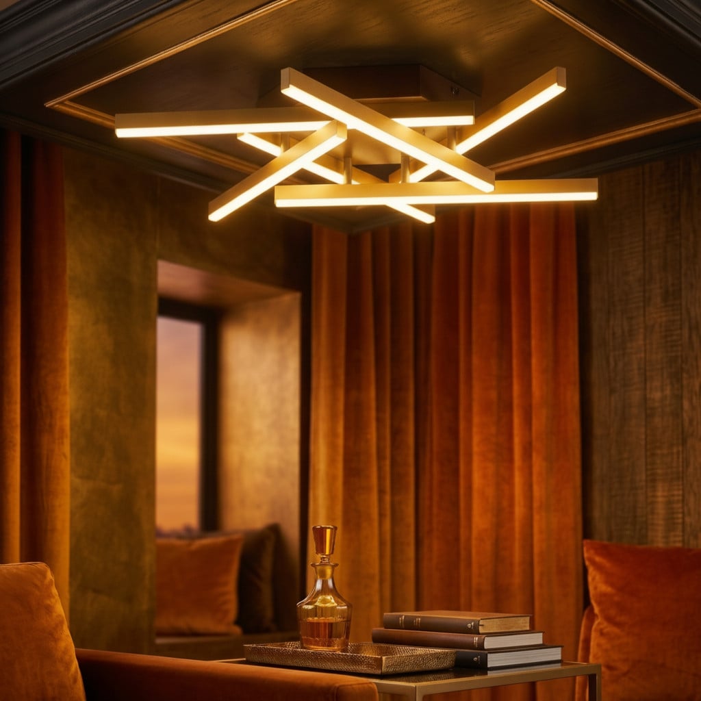Lyora Plafondlamp Hyde zwart met goud