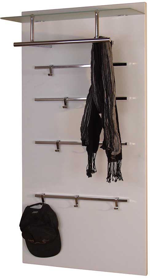 Pharao24.de Hängende Garderobe in Weiß Haken