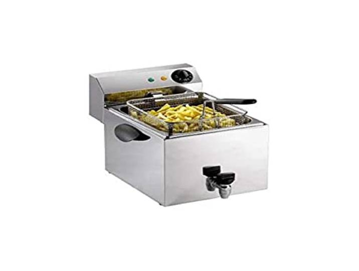 Saro 172 – 2070 friggitrice modello PROFRI 8 V con rubinetto di scarico, 8 L, 3250 W