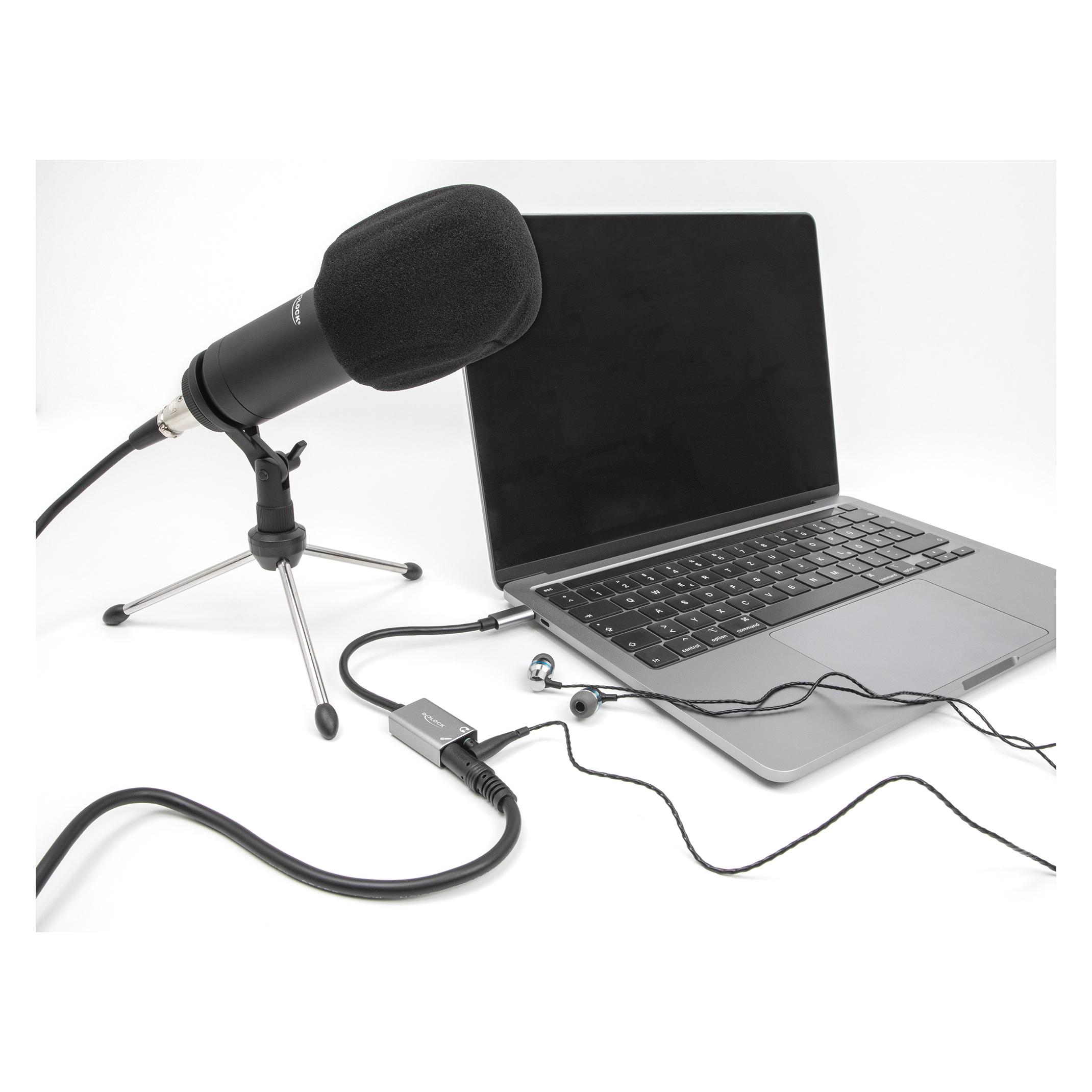 Delock 67071 - Externe USB Soundkarte mit Type-C Stecker auf 2 x 3,5 mm Klinkenbuchse Pl (USB-C) (67071)