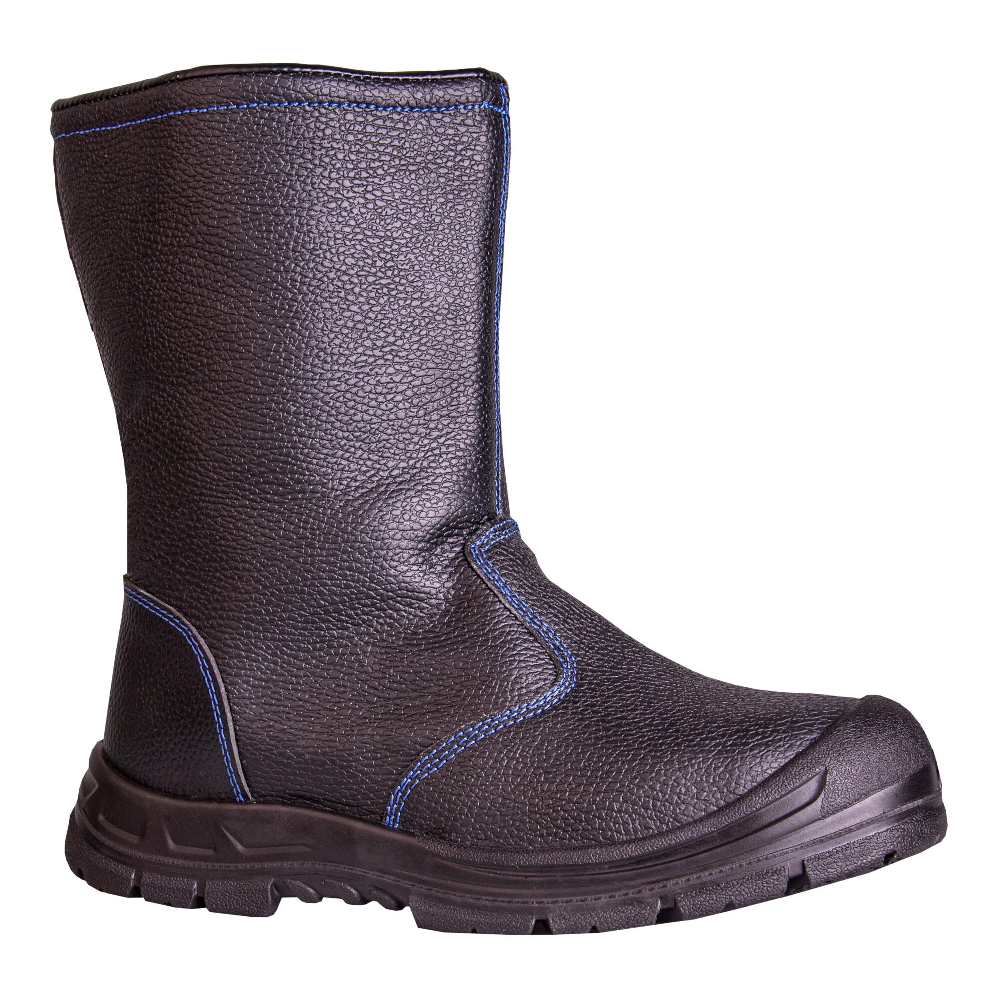 Hase Winter-Sicherheitsschlupfstiefel S3 Grönland mit Reißverschluss Größe 38, schwarz (285000-38)