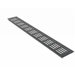 MS Beschläge Belüftungsgitter Aluminium Lüftungsgitter b 80mm x L 200mm Anthrazit RAL7016