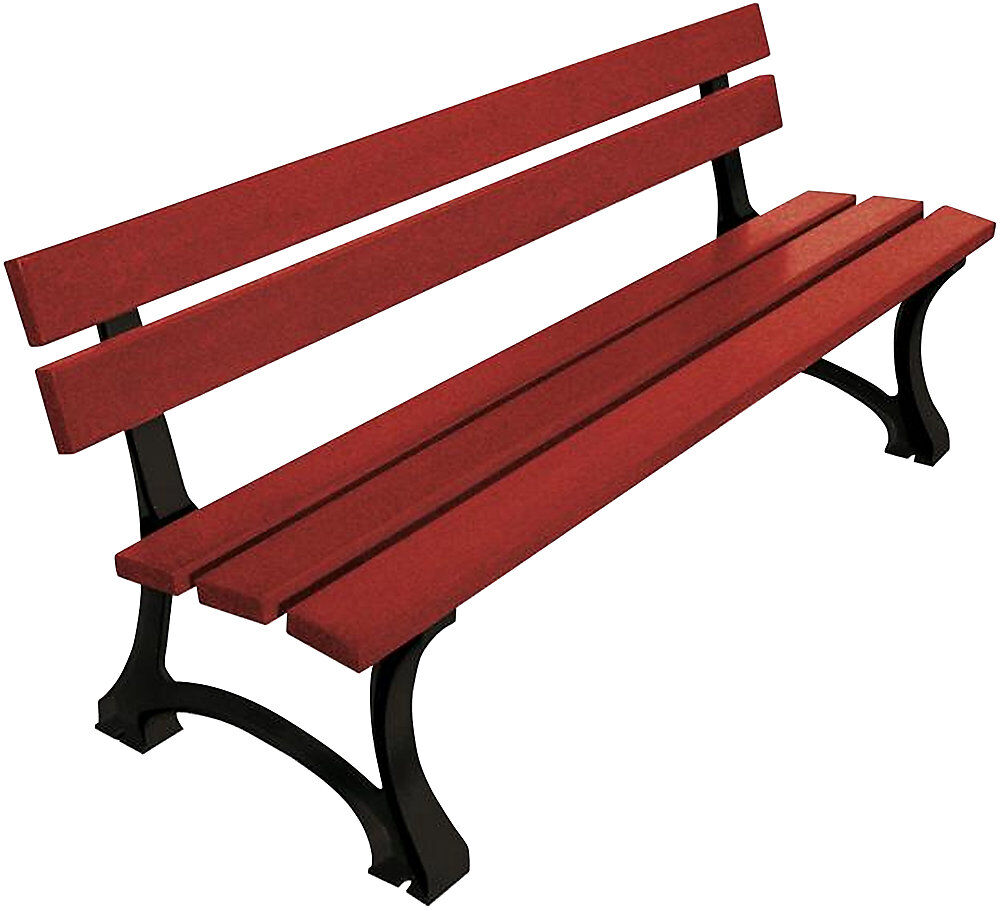 Sitzbank MORA, Länge 1800 mm, Tropenholz, mahagoni, schwarz PROCITY