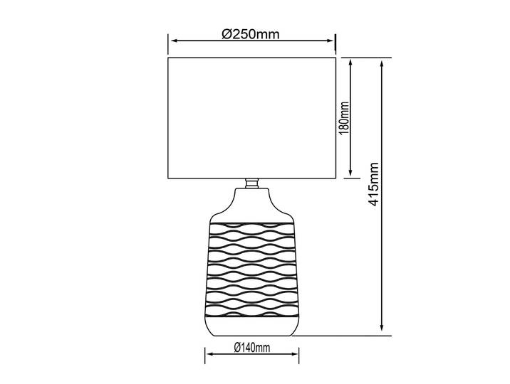 Brilliant Tischlampe Ilysa, alu / grau / zink, für Wohn- / Esszimmer, Keramik, Tischlampe