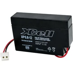 XCell XP0.8-12 AMP AGM Bleiakku 12V 0,8Ah mit AMP-Buchse