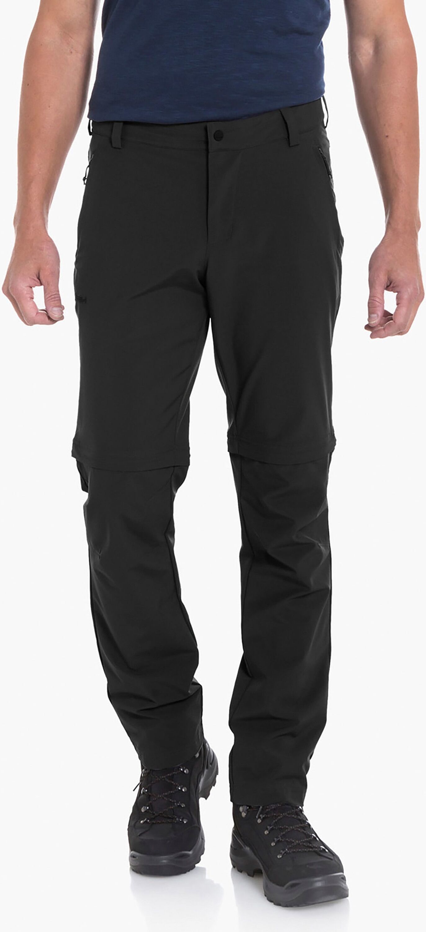 Zip-away-Hose SCHÖFFEL "Pants Folkstone Zip Off", Herren, Gr. 28, Normalgrössen, grau (9830, grau), Oberstoff: 89% Nylon, 11% Elasthan, Hosen Zip-away-Hose 9830, grau 28, Normalgrössen